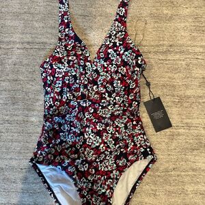 NWT Tommy Hilfiger Floral One-Piece Swimsuit